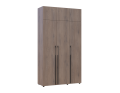 Šatní skříň s policemi a nástavcem Doros Kasper Cremona Cannolo 3 LTD 135×48×245  (42005565)