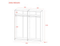 Sada Promo Šedá 2+2 dveře 180x48x204 (80737766)