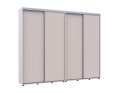 Šatní skříň s posuvnými dveřmi Doros Sigma Slim Kašmír 2+2 dveře 260x45x214.4 (42005598)