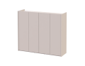 Botník se zrcadlem Doros Kassel Kašmír 4 DTD 128×40×110 (42005507)