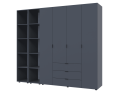 Set Doros Gelar se 2 regálů Grafit 4 dveře 231,4×49,5×203,4 (42005064)