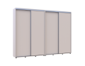 Šatní skříň s posuvnými dveřmi Doros Sigma Slim Kašmír 2+2 dveře 290x45x214.4 (42005604)