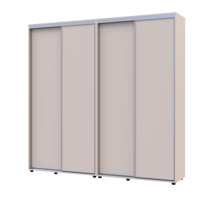 Šatní skříň s posuvnými dveřmi Doros Sigma Slim Kašmír 2+2 dveře 220x45x214.4 (42005590)