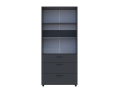 Skříň na oblečení Doros Thorn Antracit 2 DTD/3Š police 90х51.6х200 (44900446)