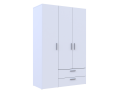 Skříň na oblečení Doros Ektor Bílý 3 dveře 116×49,5×180 (80737076)