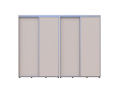 Šatní skříň s posuvnými dveřmi Doros Sigma Slim Kašmír 2+2 dveře 280x60x214.4 (42005603)