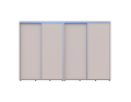 Šatní skříň s posuvnými dveřmi Doros Sigma Slim Kašmír 2+2 dveře 330x60x214.4 (42005613)