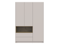 Skříň na oblečení s nikou Doros Dale Kašmír/Dub Artisan 3 dveře 150 × 52 × 220 (80737726)