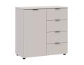 Komoda Doros Ron 1 1 dveře 4 zásuvky Kašmír 80 × 38 × 81 (41516043)