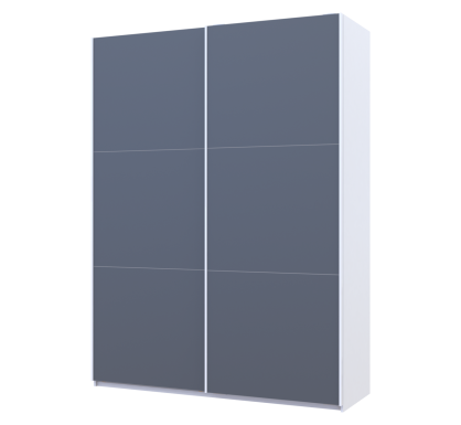 Skříň s posuvnými dveřmi Doros G-Caiser Bílá Grafit 2 DTD / 3 části 160x60x240 (42005087)