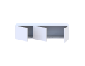 TV stolek Doros Levia Bílý 3 dveře 130x35x33 (41516288)