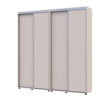 Šatní skříň s posuvnými dveřmi Doros Sigma Slim Kašmír 2+2 dveře 200x45x214.4 (42005586)