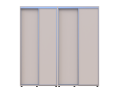 Šatní skříň s posuvnými dveřmi Doros Sigma Slim Kašmír 2+2 dveře 210x60x214.4 (42005589)