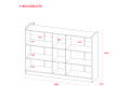 Botník se zrcadlem Doros Kassel Kašmír 5 DTD 159×40×110 (42005508)