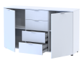 Komoda Doros Ron 5 Bílý 2 dveře 4 zásuvky 140 × 38 × 81 (44900223)