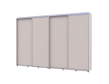 Šatní skříň s posuvnými dveřmi Doros Sigma Slim Kašmír 2+2 dveře 320x45x214.4 (42005610)
