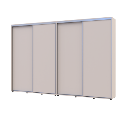 Šatní skříň s posuvnými dveřmi Doros Sigma Slim Kašmír 2+2 dveře 320x45x214.4 (42005610)