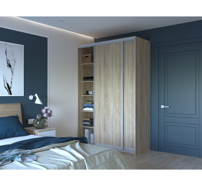 Šatní skříň Doros City Light Dub Sonoma 2 DTD 150×60×225 (42002012)
