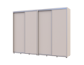 Šatní skříň s posuvnými dveřmi Doros Sigma Slim Kašmír 2+2 dveře 280x60x214.4 (42005603)