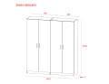 Sada Promo s policemi Šedá 2+2 dveře 180x48x204 (80737771)