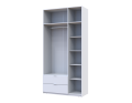 Šatní skříň Lukas Bílý/Bílý 3 dveře 120x50x240 (80737796)