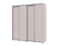 Šatní skříň s posuvnými dveřmi Doros Sigma Slim Kašmír 2+2 dveře 200x60x214.4 (42005587)