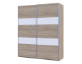 Skříň s posuvnými dveřmi Doros L-Caiser Dub Sonoma vložky Bílá 2 DTD 180x60x213 (65789455)