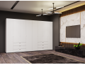 Šatní skříň na oblečení Doros Gelar set Bílá 4+4 dveře 310×49,5×203,4 (42002121)