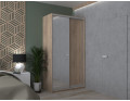 Šatní skříň Doros City Light Dub Sonoma 1 DTD / 1 zrcadlo 120×60×225 (42002035)