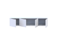 TV stolek Doros Levia Bílý 4 dveře 160x35x33 (41516091)
