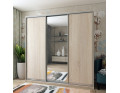Šatní skříň Doros City Light Dub Sonoma 2 DTD / 1 zrcadlo 225×60×225 (42002135)