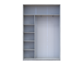 Šatní skříň Doros City Light Borovice Natti 1 DTD / 1 zrcadlo 120×60×225 (80736498)