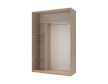 Šatní skříň Doros City Light Dub Sonoma 2 DTD 150×60×225 (42002012)