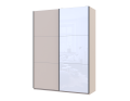 Šatní skříň s posuvnými dveřmi Doros G-Caiser Kašmír / Bílá 1 DTD / 1 sklo / 3 části 180x60x240 (42005322)