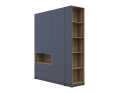 Šatní skříň s výklenkem a regálem Doros Dale Antracit/Dub Evok 3 dveře 178×52×220 (42005338)