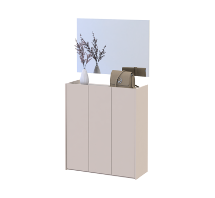 Botník se zrcadlem Doros Kassel Kašmír 3 DTD 97×40×110 (42005506)