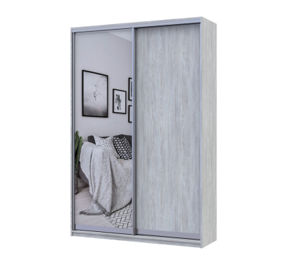 Šatní skříň Doros City Light Borovice Natti 1 DTD / 1 zrcadlo 120×60×225 (80736498)