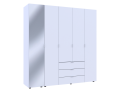 Skříň na oblečení Doros Gelar Bílý 4 dveře/zrcadlo 194 × 49,5 × 203,4 (42002160)