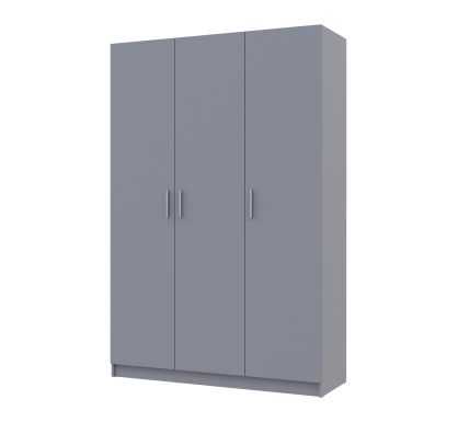 Šatní skříň Promo Šedá 3 dveře 135x48x204 (80737765)