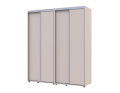 Šatní skříň s posuvnými dveřmi Doros Sigma Slim Kašmír 2+2 dveře 180x60x214.4 (42005583)
