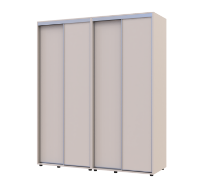 Šatní skříň s posuvnými dveřmi Doros Sigma Slim Kašmír 2+2 dveře 180x60x214.4 (42005583)