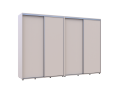 Šatní skříň s posuvnými dveřmi Doros Sigma Slim Kašmír 2+2 dveře 310x60x214.4 (42005609)