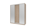 Šatní skříň Doros City Light Dub Sonoma 1 DTD / 2 zrcadla 180×60×225 (44900030)