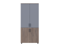 Skříň na oblečení Doros Thorn Cremona Cannolo/Šedá 2 DTD tyč 90х51.6х200 (44900455)