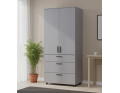 Skříň na oblečení Doros Thorn Šedá 2 DTD/3Š tyč 90х51.6х200 (44900441)