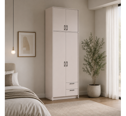 Šatní skříň Doros Rondy s s vysokým nástavcem Kašmír 2 dvere 82x52x260 (80738482)