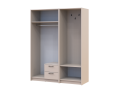 Šatní skříň Doros Rondi s věšákem a zrcadlem Kašmír 2 dvere 142x52x195 (42005400)