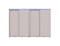 Šatní skříň s posuvnými dveřmi Doros Sigma Slim Kašmír 2+2 dveře 310x45x214.4 (42005608)