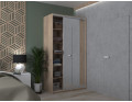 Šatní skříň Doros City Light Dub Sonoma 1 DTD / 1 zrcadlo 120×60×225 (42002035)
