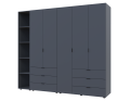 Set Doros Gelar s regálem Grafit 2+3 dveře 231,9×49,5×203,4 (42005057)